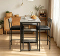 Garvee Folding Dining Table Set Kitchen Table w/Storage Shelves