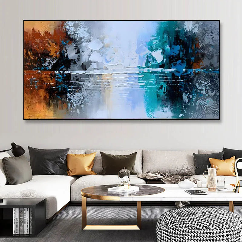 Abstract Colorful Canvas Painting Quadro Flower Posters and Prints Wall Art Pictures Cuadros Living Room Home Decor No Frame