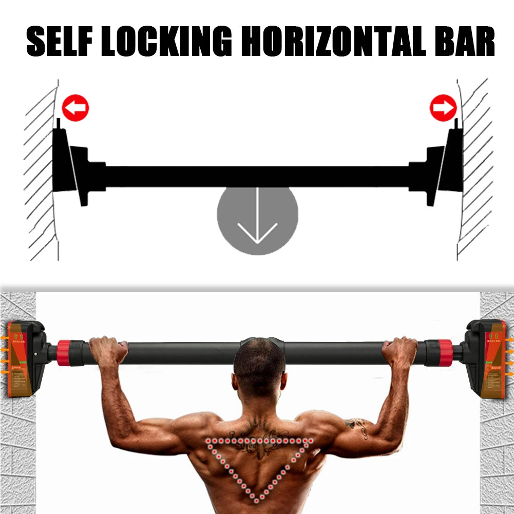 Strength Training Pull-up Bars with Level Gauge 69-92cm Adjustable