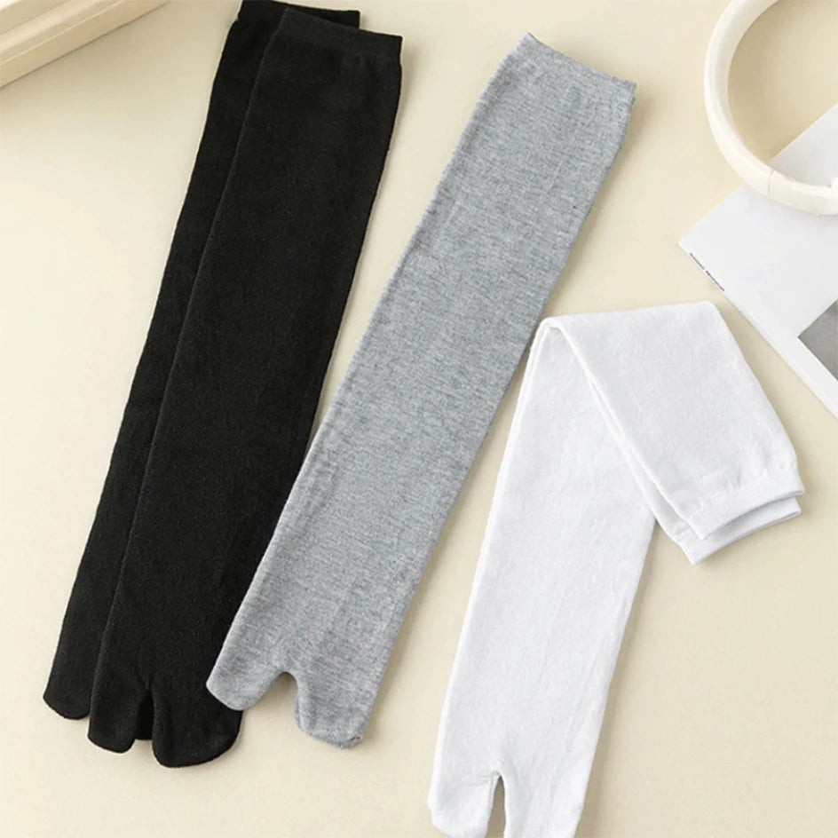 2/4Pairs Man Socks Comfortable Soft Fashion Tabi Toe Socks  Summer Two Finger Socks Kimono Flip Flop Sandal Split Tabi Toe Sock