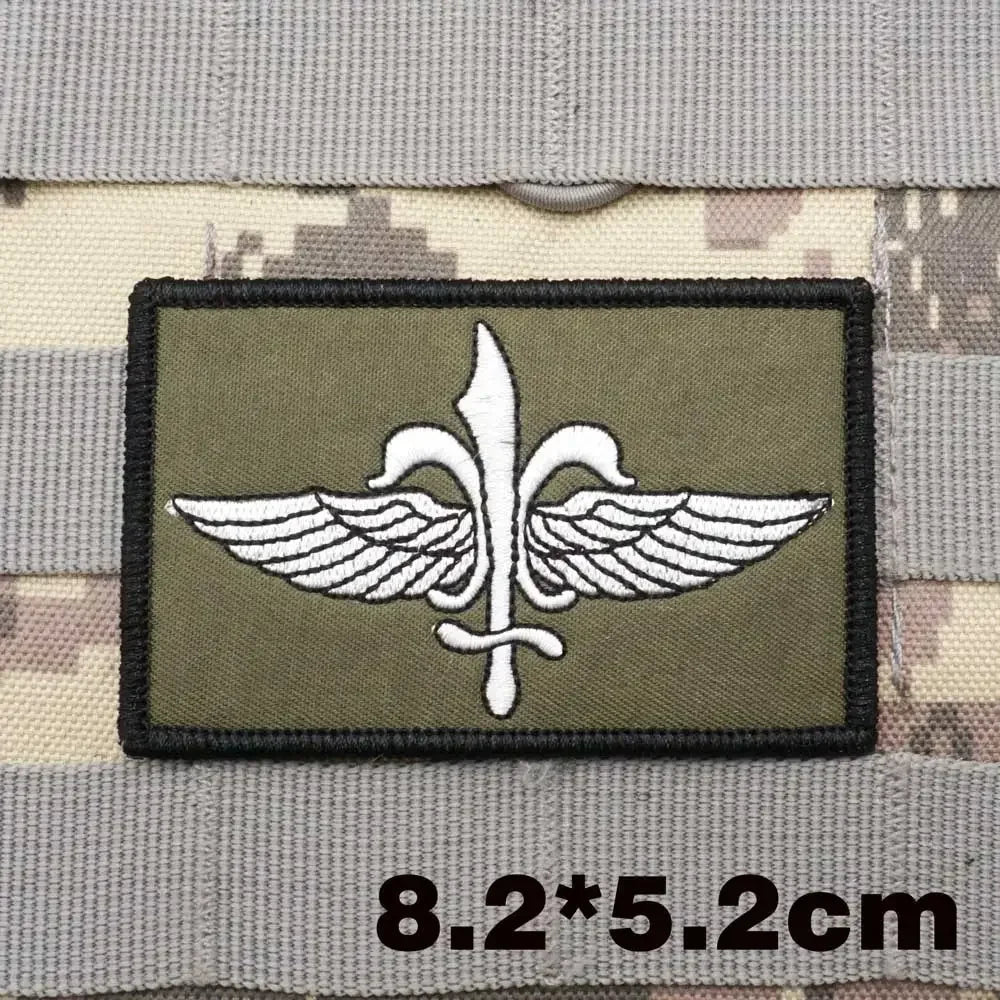 Israel Flag Embroidery Patch Hook and Loop Mlrs Army Morale Badge Israeli Language Outdoor Equipment Tactical Backpack Sticker