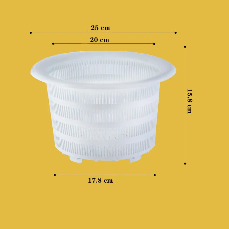 Meshpot 20cm Plastic Orchid Pot Flower Pot Garden Pot Planter Holder Home Decor,Enhance Root Quantity and Activity Good air
