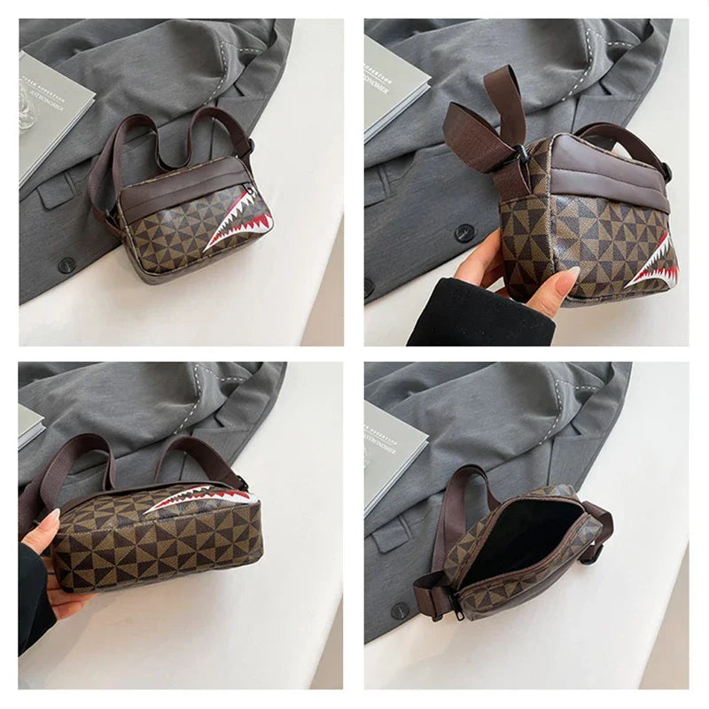 Creative Shark Mouth Crossbody Bag Simple Coin Purse Mobile