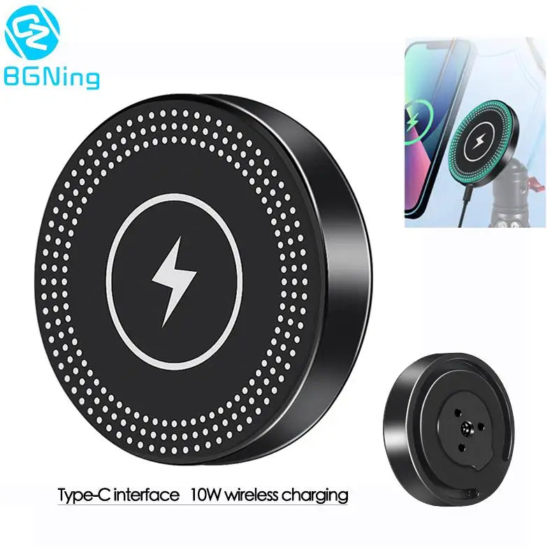 15W Magnetic Wireless Charger Phone Holder Stand for iPhone 17 16 Pro Max MagSafe 1/4 Quick Release Magnet Fast Charging Station