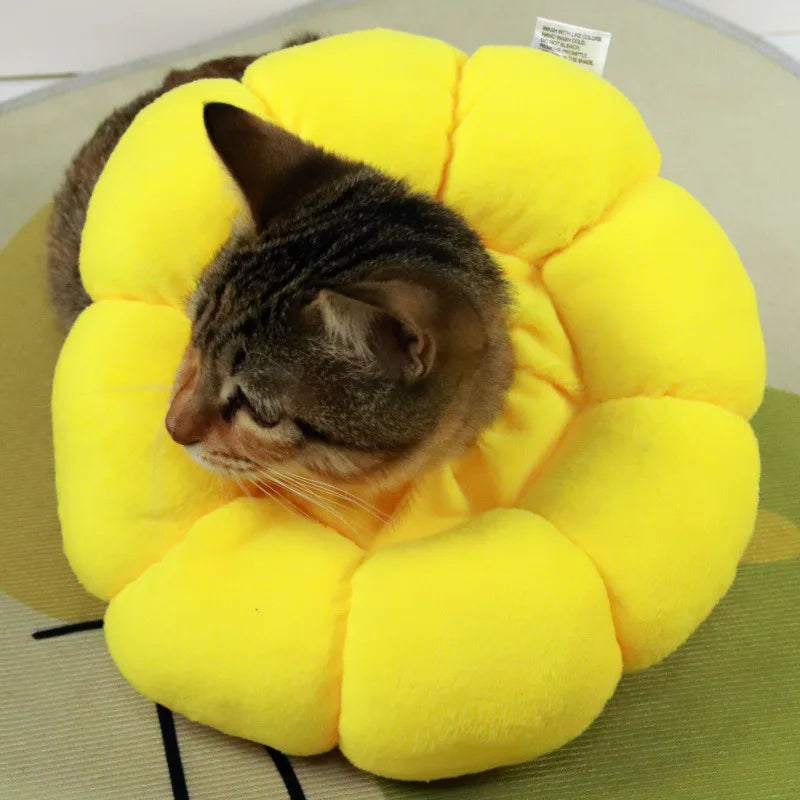Sunflower Pet Elizabethan Collar Adjustable Anti-Bite Surgery Anti-Lick Wound