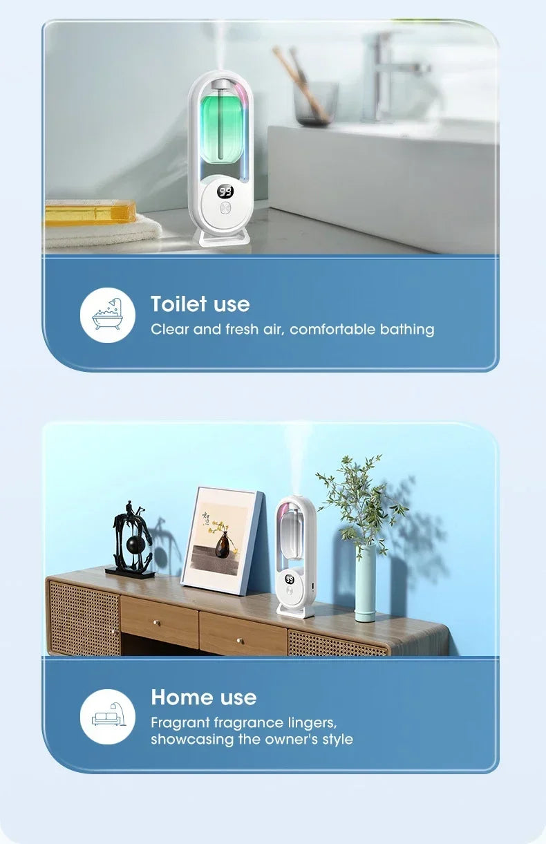 Automatic Home Fragrance Machine Essential Oil Diffuser Nebulizer Perfume Scent Machine for Kitchen and Toilet Deodorization