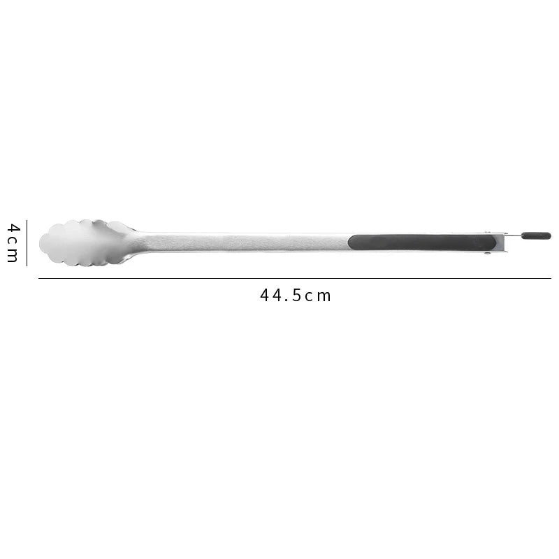 9/12/14/16 Inch Bbq Tongs Non-Slip Handle Stainless Steel Fried Barbecue Clip Salad Bread Clamp Kitchen Tools Meat Food Clip