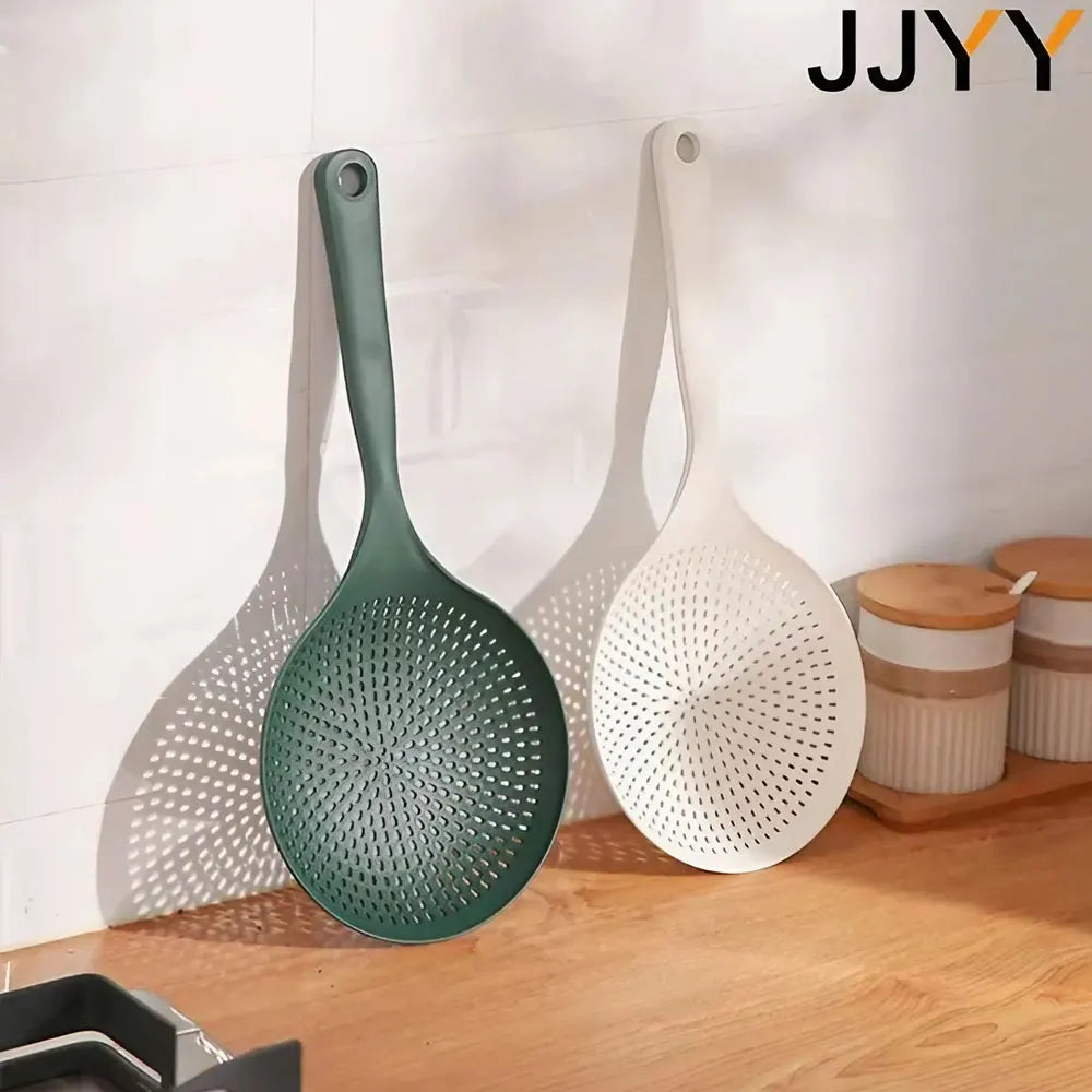 Large, Thickened, Long-handled Strainer Spoon for Draining Noodles and Dumplings in A Household Kitchen Kitchen Tools