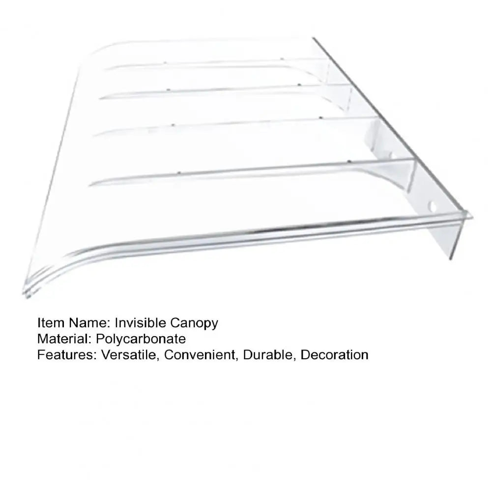 Product Display Window Transparent Canopy Roof Window Awning Cover for Outdoor Balcony Heavy Duty Entry Doorway for Outdoor