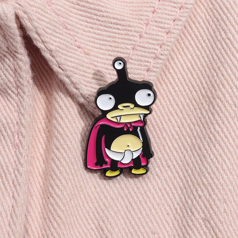 American Comedy Comics Enamel Pin Custom Adventures Pet Dog Brooches Lapel Badges Cartoon Animation Jewelry Gift For Fans Friend