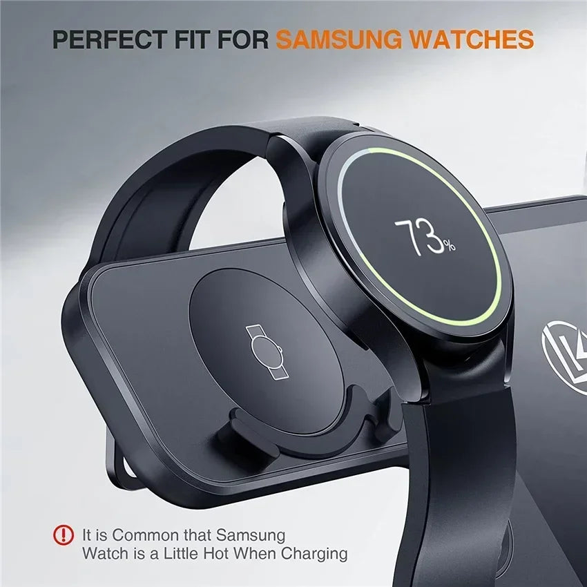 3 in 1 Wireless Charger Stand For Samsung S24 S23 S22 Ultra Note Galaxy Watch 7 6 Active Buds3/2 Pro Fast Charging Dock Station