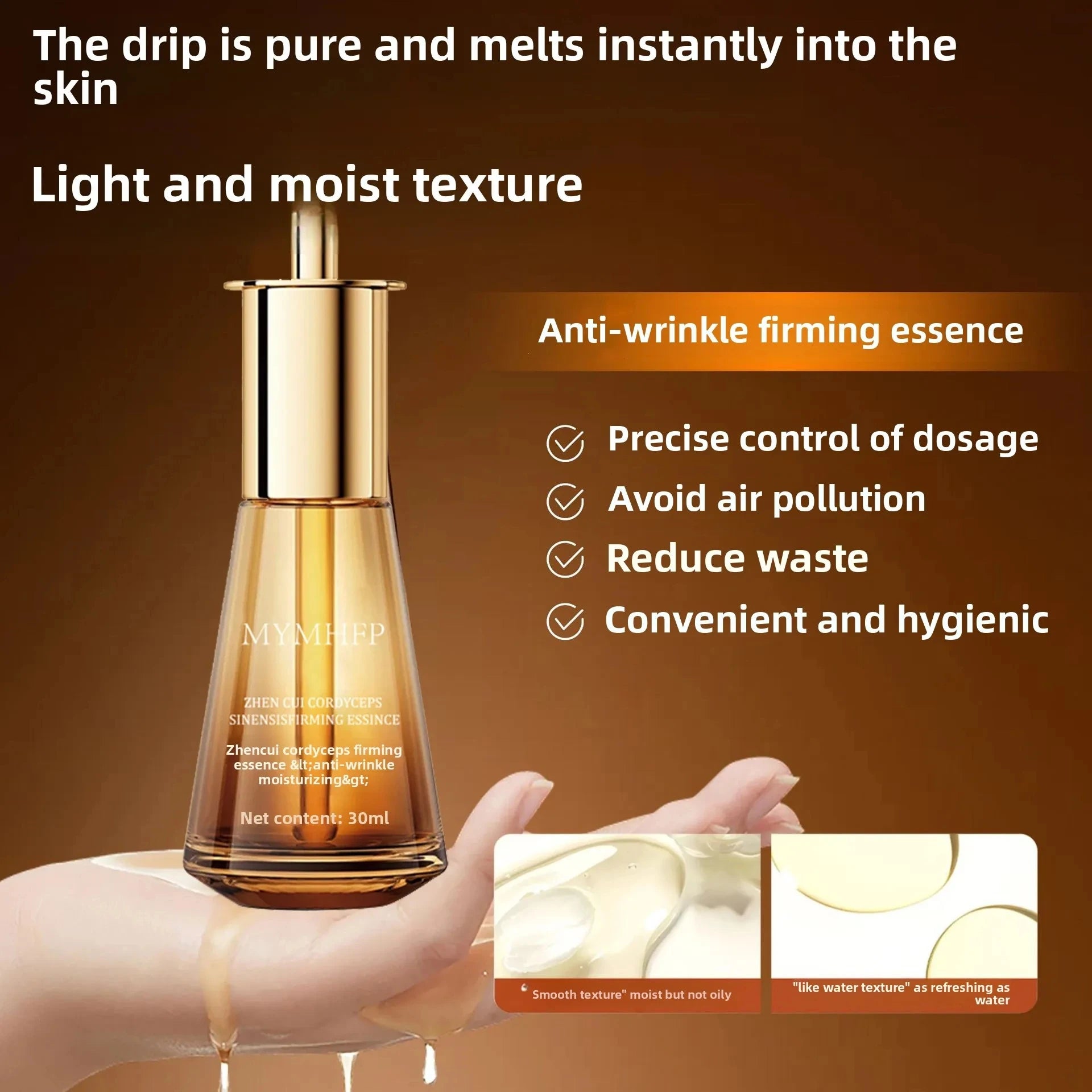Cordyceps Sinensis Anti-aging Serum Anti-wrinkle Whitening Brightening Promote collagen Reduce Fine Line Skin Care Essence
