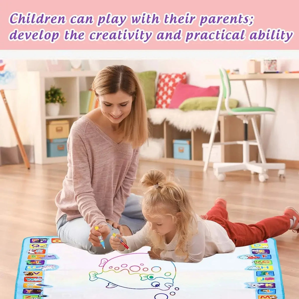 100x80CM Magic Water Drawing Mat with Reusable Magic Pens