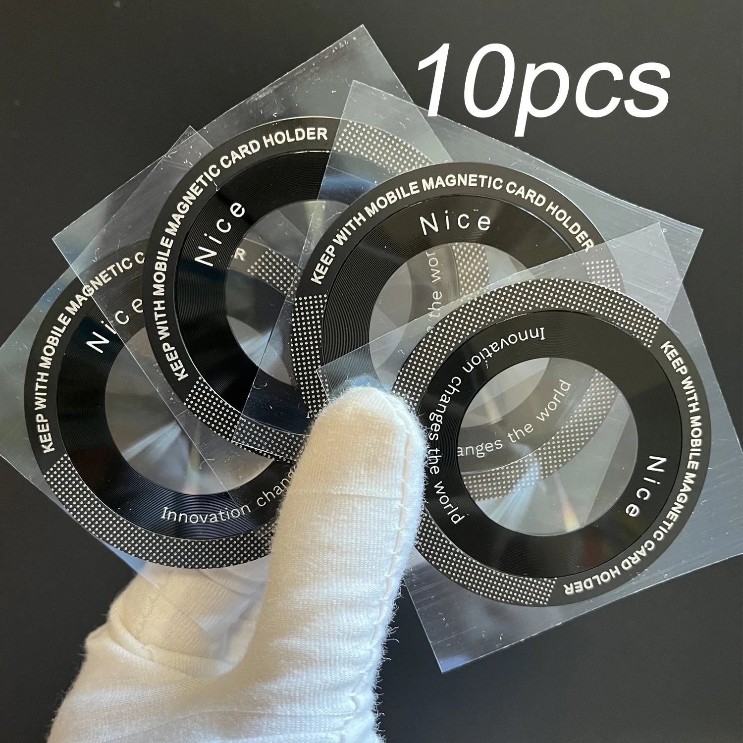 10Pcs Magnetic Metal Ring Universal Self-Adhesive Support Wireless Charger Magnet Plate Sheet for Magnet Car Holder