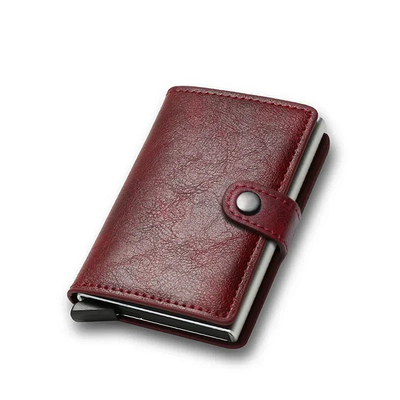 Rfid Visit Credit Card Holder Storage Luxury Small Smart Wallet Metal Business Cardholder Case Women Minimalist Walet for Men