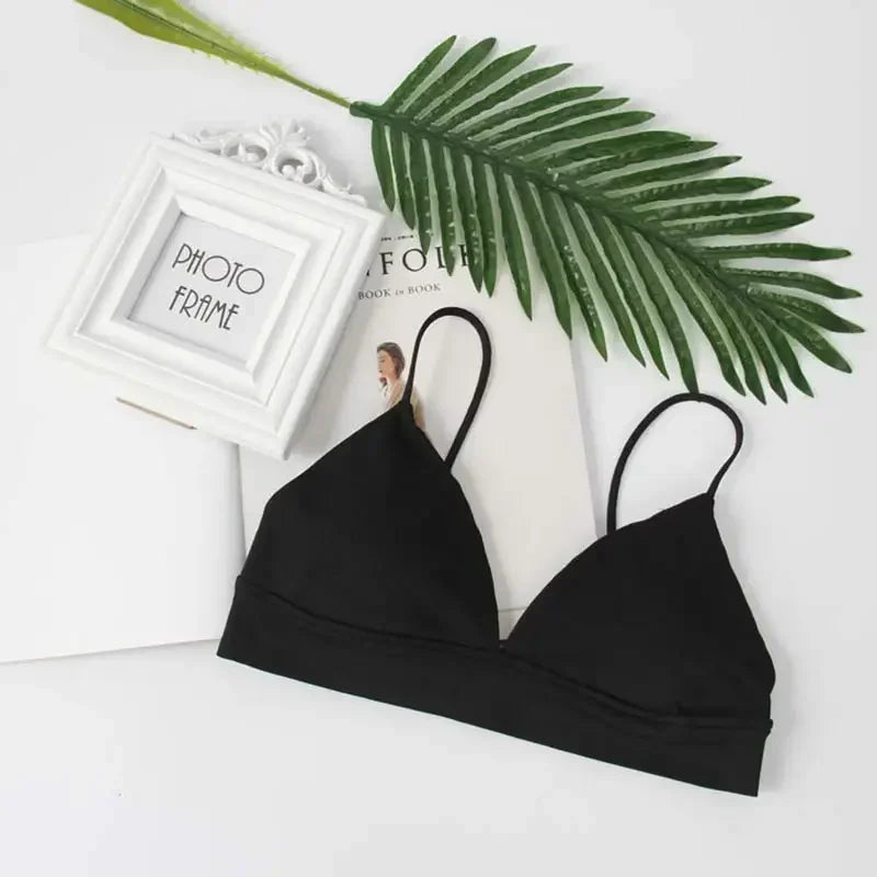 Summer Women Bra French Triangle Tube Top Sexy Seamless Bras Camisole Wireless Backless Lingerie Bralette