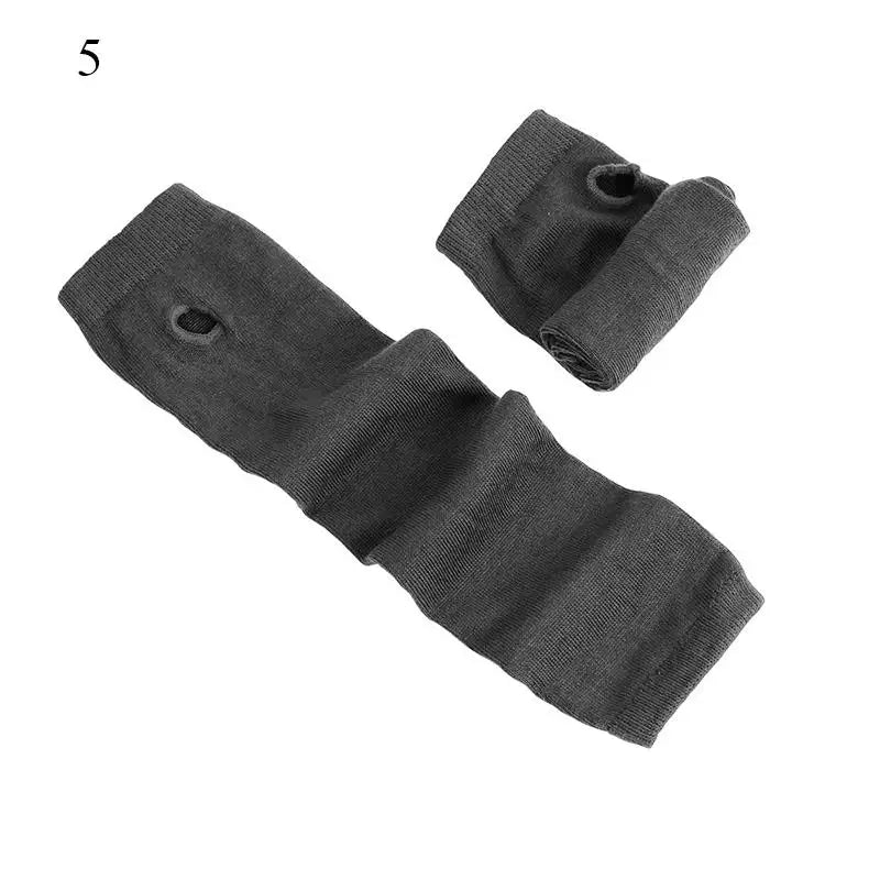 Y2K Gothic Lolita Gloves Black Striped Fingerless Arm Cover