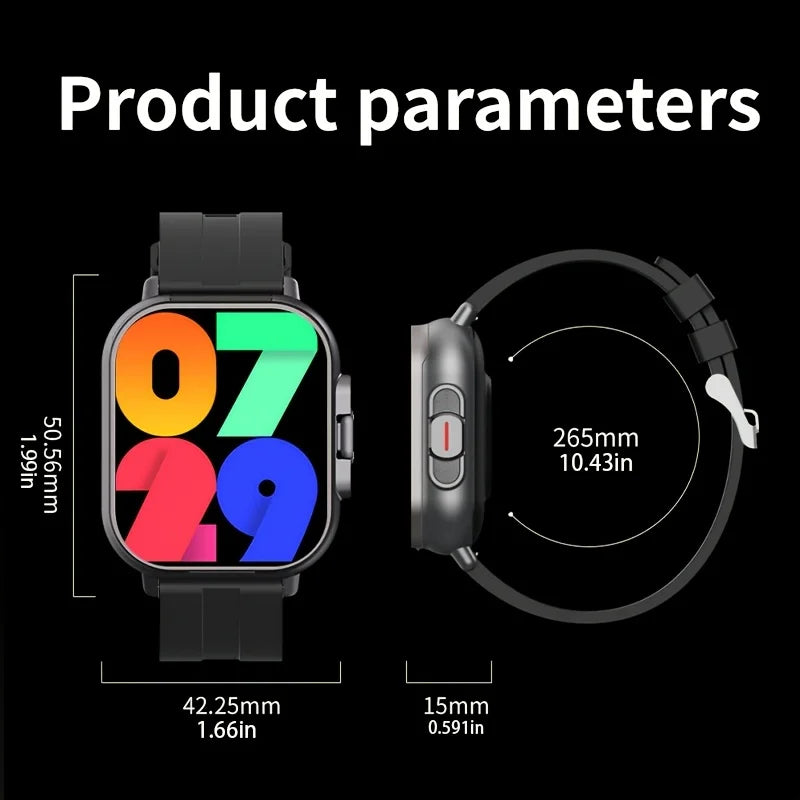 2-in-1 Smart Watch with Hidden Wireless Earbuds Compatible for