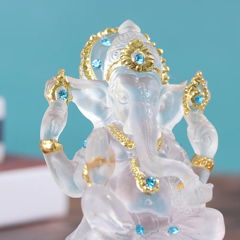 Resin Ganesha Statue Buddha Elephant hindu God Sculpture Figurines Resin Home Garden Decoration Buddha Statues For House