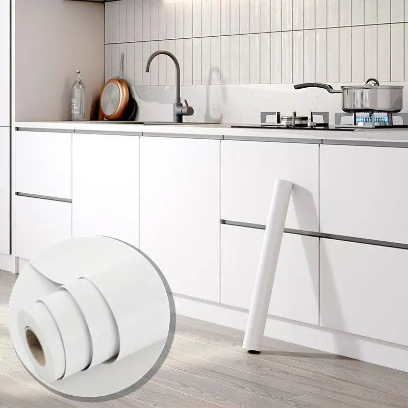Matte PVC DIY Self Adhesive Decorable Film Vinyl Wall Stickers Kitchen Cabinets Bedroom Furniture Waterproof Oilproof Wallpapers
