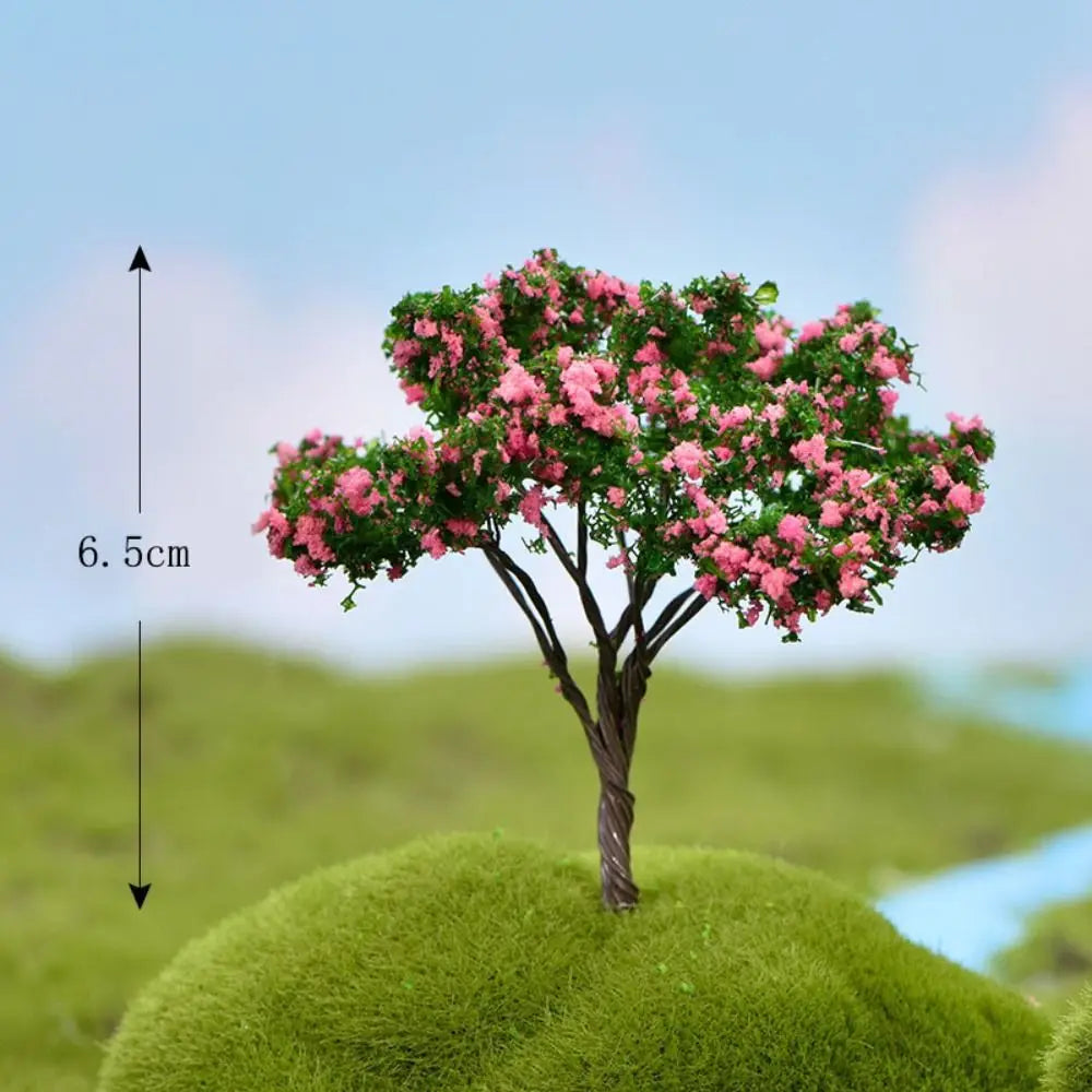 Durable Plastic Sakura Miniatures Rural Style Model Simulation Trees Landscape Vivid Micro Landscape