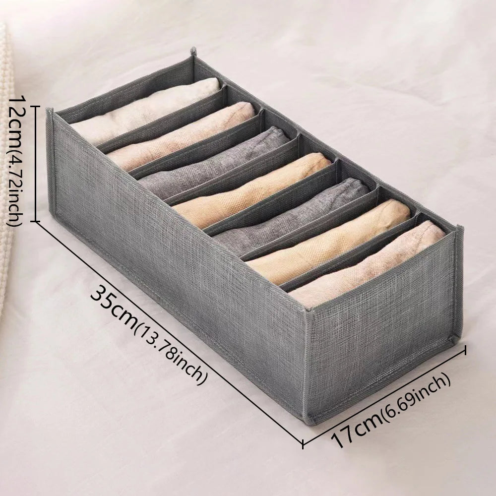 Closets Clothes Organizer Foldable Clothing Jeans Storage Box Closet Drawer Organiser for Pants Jeans T Shirt Underwear Leggings