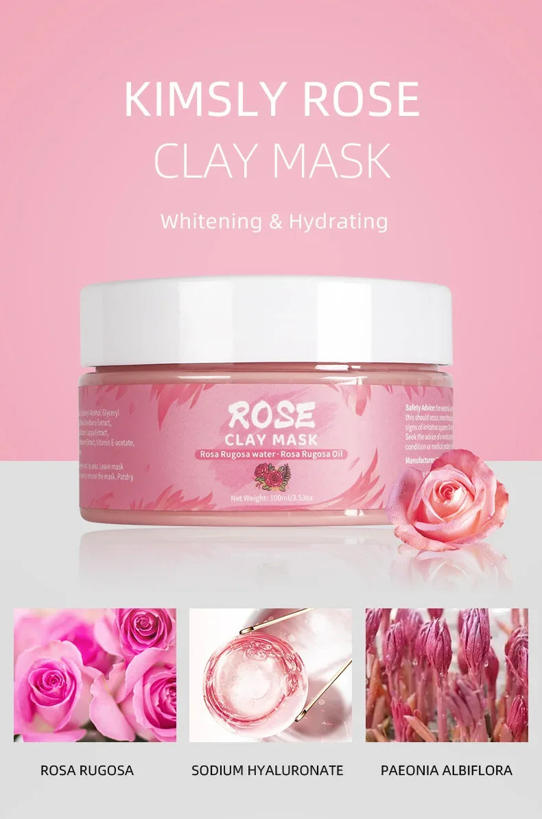 Turmeric Green Tea Rose Avocado Facial Mask Clay Mud Masks Moisturizing Removal Blackhead Whitening Face Mask Mud Skin Care