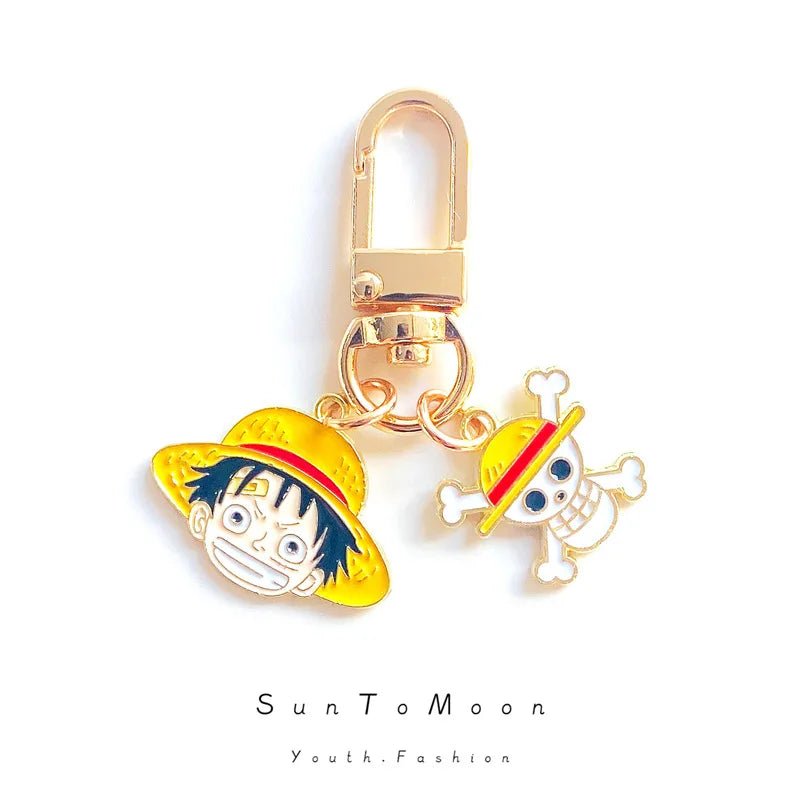 ONE PIECE Keychain Monkey D. Luffy Nami Anime Peripherals Bluetooth Headset Charm Delicate Fashion Toy Jewelry Gift for Friends