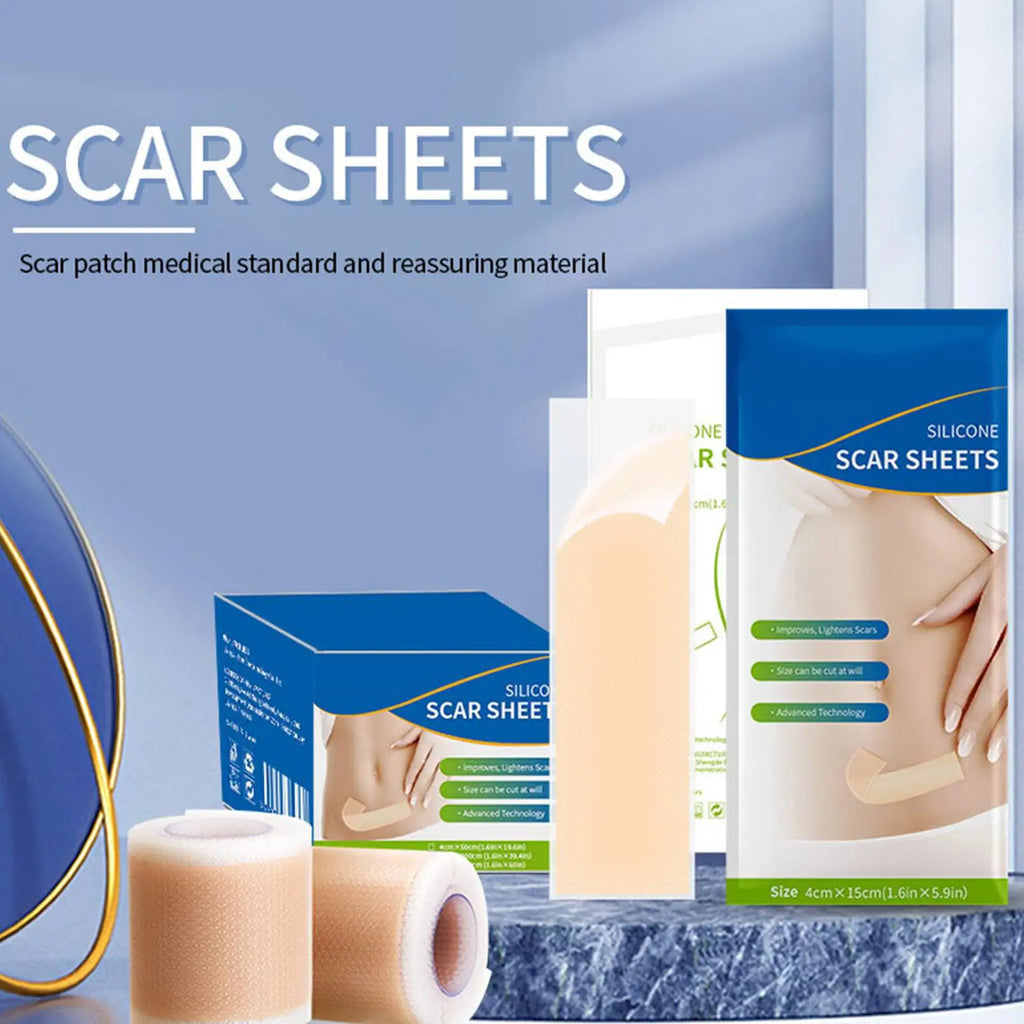 1 Roll Invisible Silicone Scar Sheets Self-Adhesive Scar Cover Tape Reusable and Effective Skin Care Strips