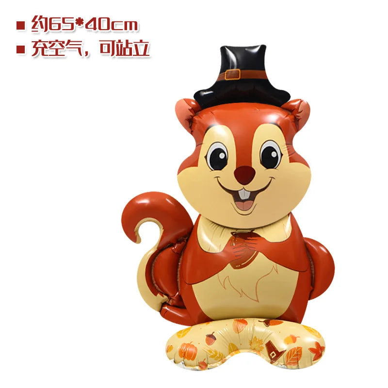 Standing Cute Animal Giraffes Seals Turtles Sharks Dolphin Bunny Foil Balloons Animal Sea Zoo Themed Birthday Party Decorations