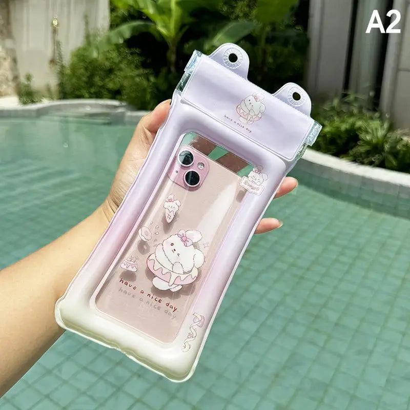Universal Cartoon Waterproof Phone Case Pouch Swimming Underwater Photography