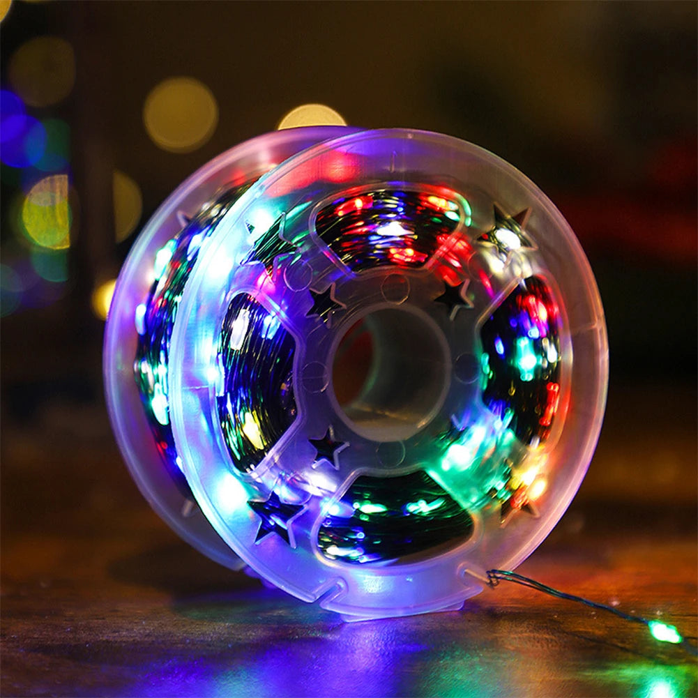 Outdoor Christmas Fairy String Lights Green Wire
