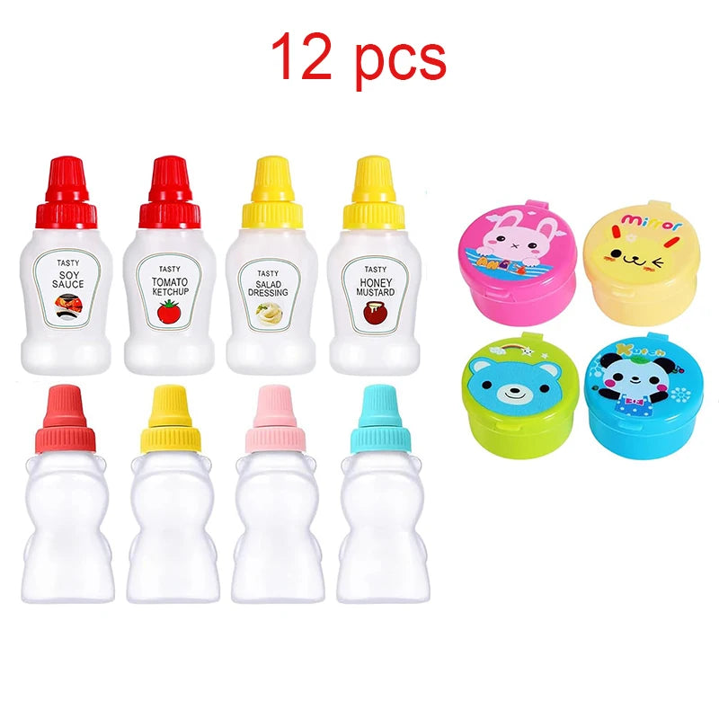 Mini Fruit Forks For Children Kids Cute Animal Food Picks Snack Toothpicks With Vegetable Cutter Set Silicone Lunch Box Dividers