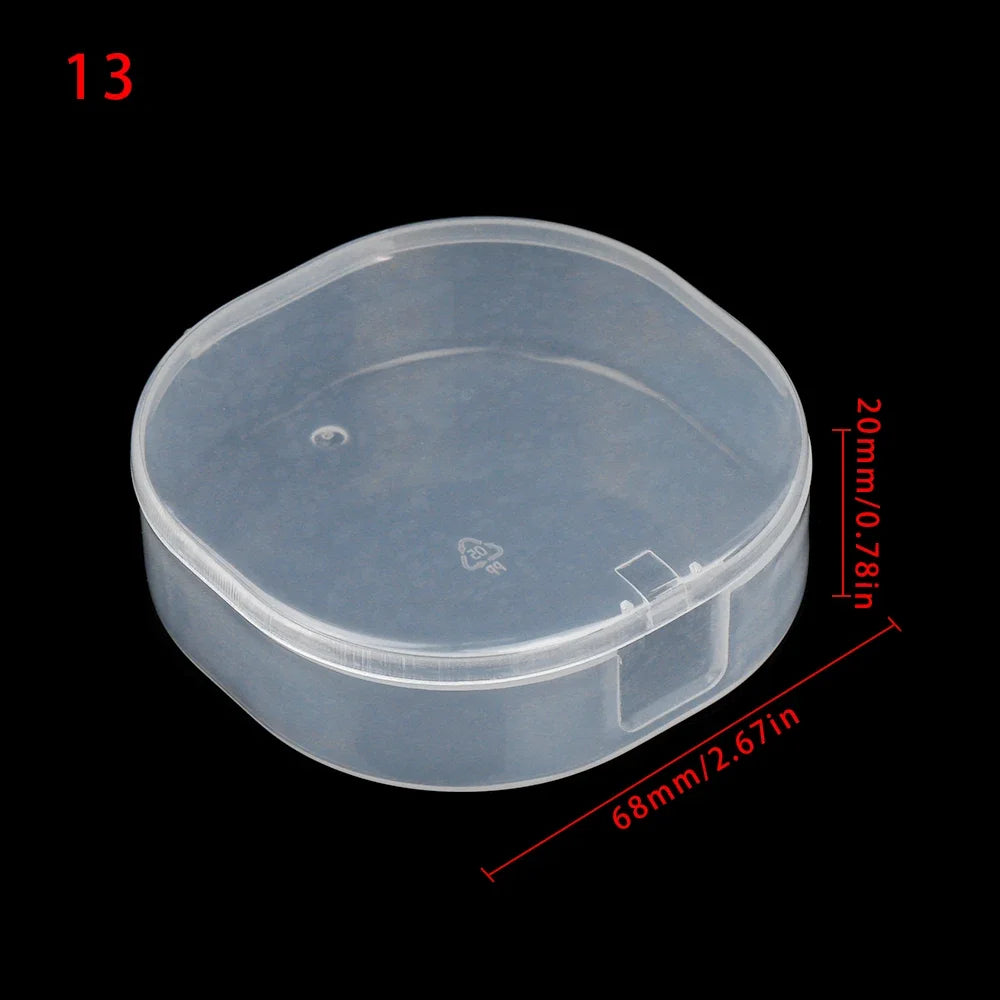 1pc Small Plastic Home Items Sundries Organizer Case Transparent Storage Box Jewelry Beads Container Fishing Tools Storage Box
