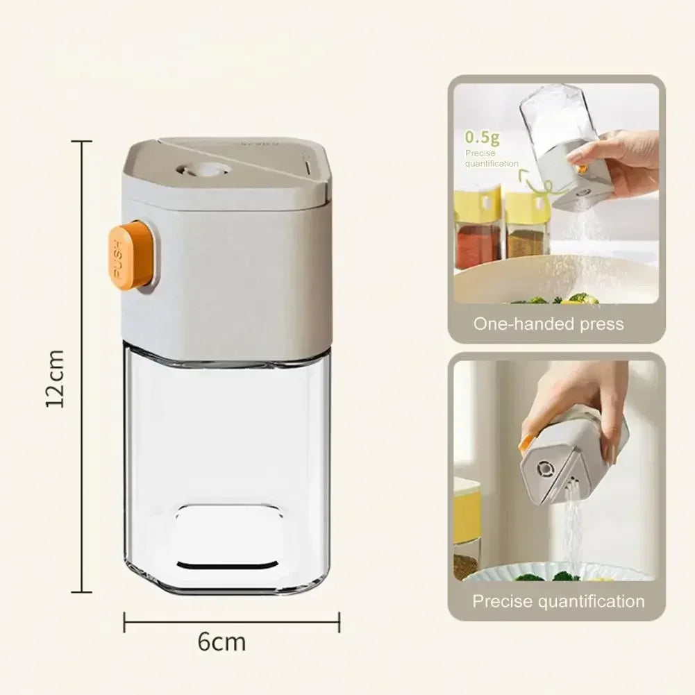 2026 New Kitchen Quantitative Salt Bottle Spice Can Pepper Chili Powder Jar Glass Seasoning Tank Sealed Moisture-proof Gadgets