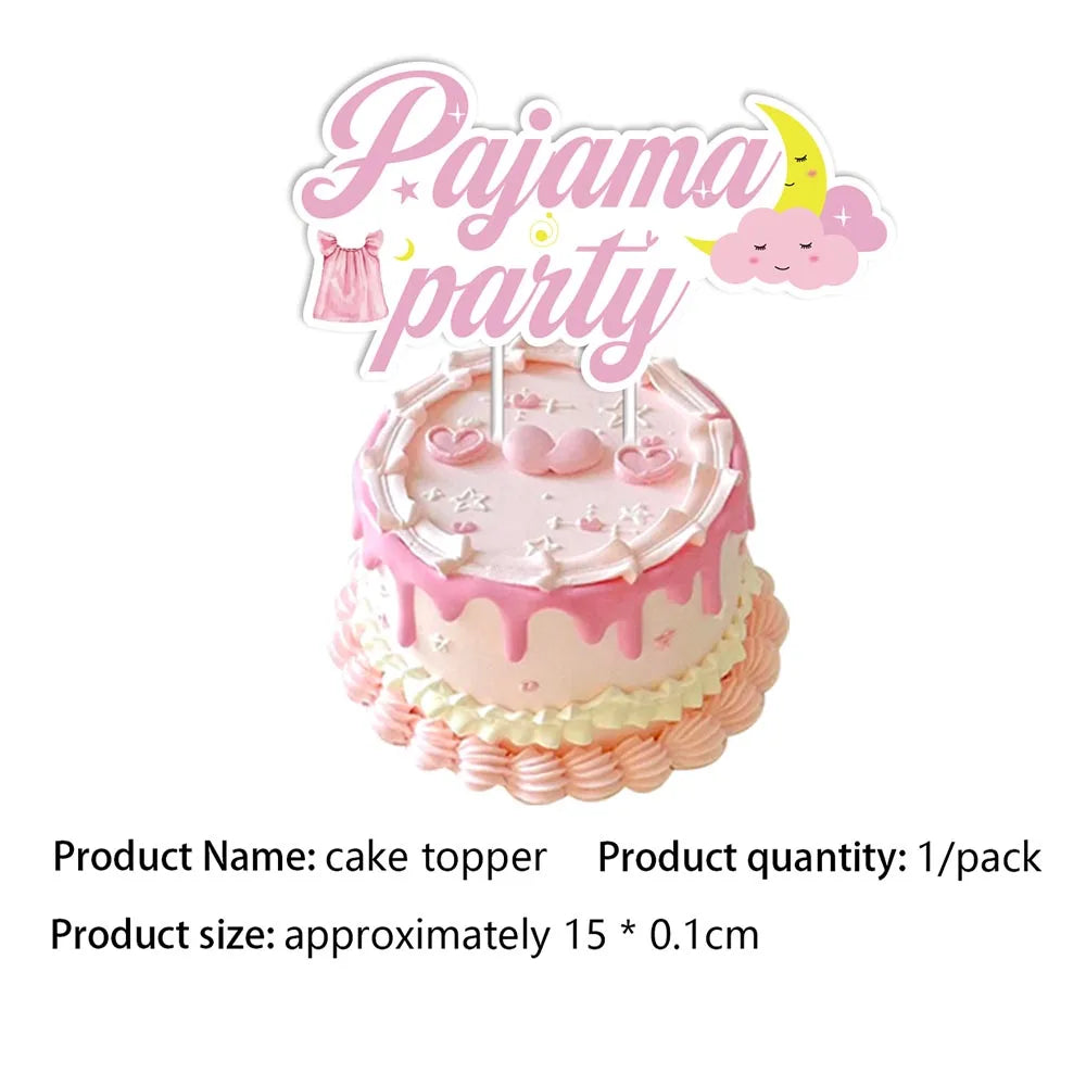 Pink Pajama Theme Candy Biscuit Snack Gift Bags with Handle Girls Night Birthday Party Baby Shower Decoration Supplies Gifts