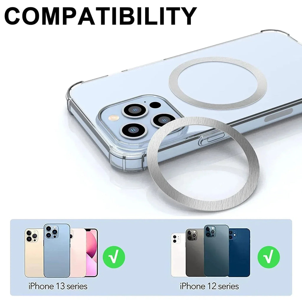 Universal Magnetic Phone Holder Metal Plate Ring For Magsafe Wireless Charger Stainless Steel Iron Sheet Sticker For iPhone pro