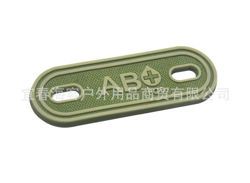 2PCS Shoelace Blood Buckle Charm PVC Tactical Bag Clothing Zipper Blood Tag Charm Military Patches Tactical Patch
