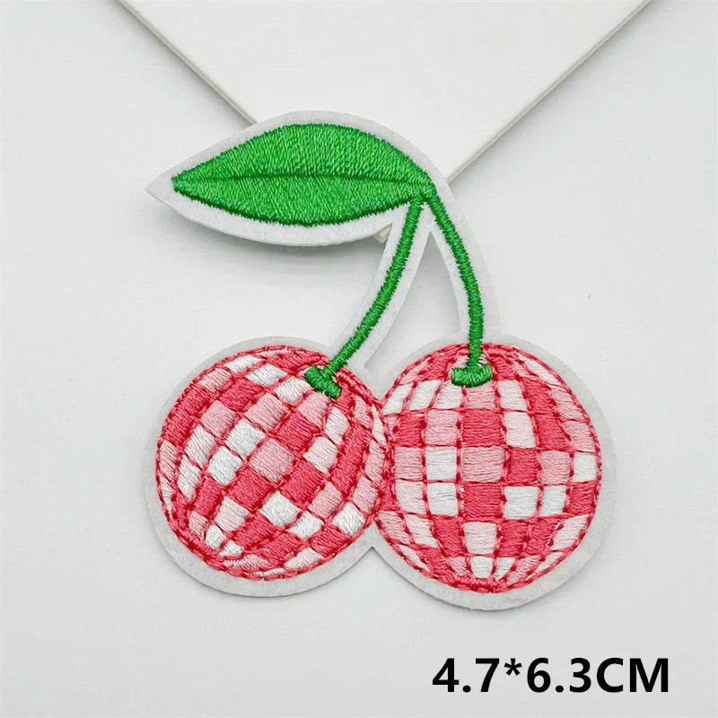 Cartoon Embroidery Sticker Decorative Ironing Sticker Sewing DIY Pink Bowknot Clothing Shoes Hat Bag Patch