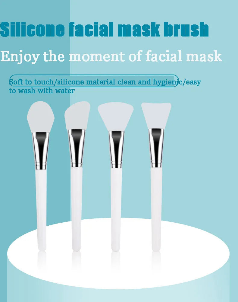 1Pc White Makeup Silicone Facial Mask Brush Professional Mud Cream Brushes DIY Skin Care Foundation Gel Cosmetic Beauty Tool