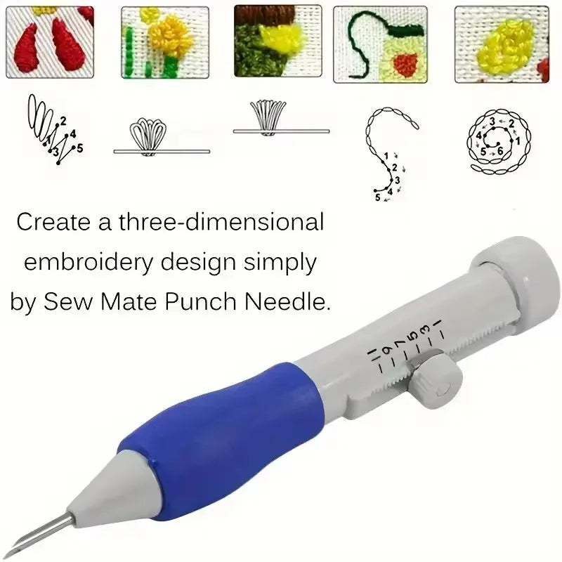50 Colors Punch Needle Embroidery Kit for Beginners Adults - Complete Sewing Kit with hreads for Crafting And DIY Projects