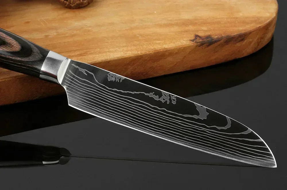 Professional Kitchen Knives Damascus Japanese Santoku Cleaver Slicing Knife Stainless Steel Boning Knife Butcher Cleaver Knife