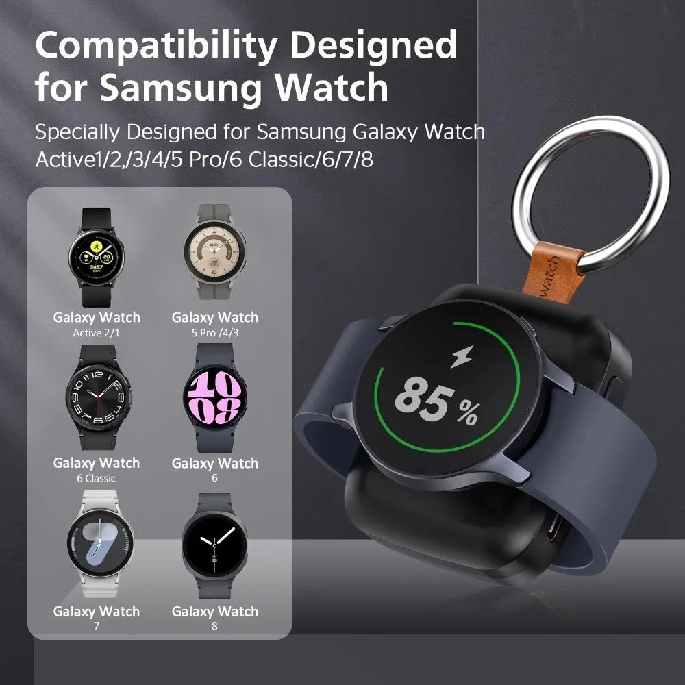 LED Indicator Wireless Charger Fast Charging Wireless Charging Power Bank Magnetic Watch Charging For Galaxy Watch 6 7 8