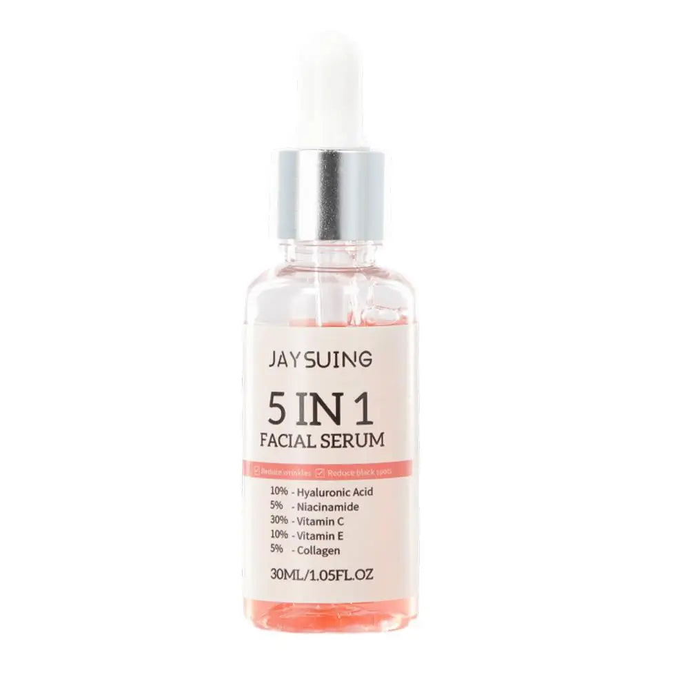 1/2/3pcs 30ml 5 In 1 Face Serum Moisturizing Vitamin C Hyaluronic Acid Facial Serum Shrink Pores Skin Care