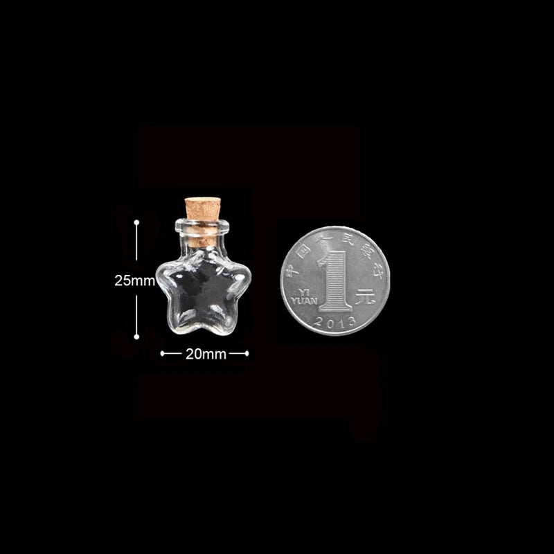 10-50Pcs Mini Glass Wishing Bottle With Cork Stoppers Clear Drifting Small Wishing Bottles For Wedding Party Home Decor Supplies