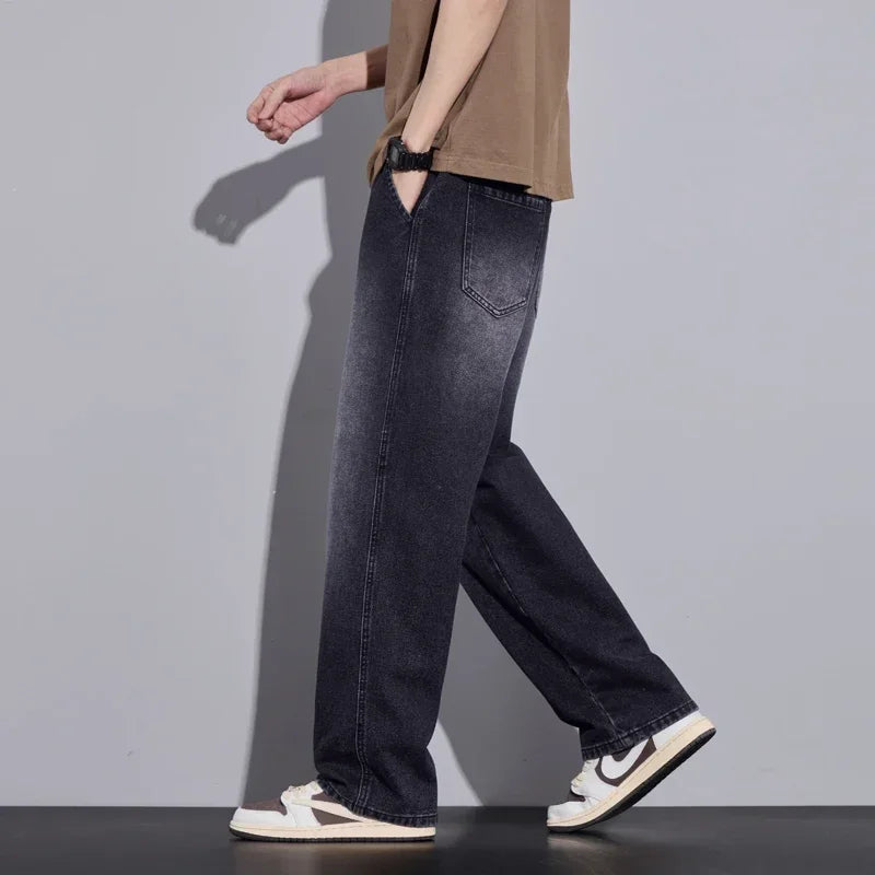Men's Clothing Wide-leg Pants Baggy Jeans Streetwear Straight Fashion