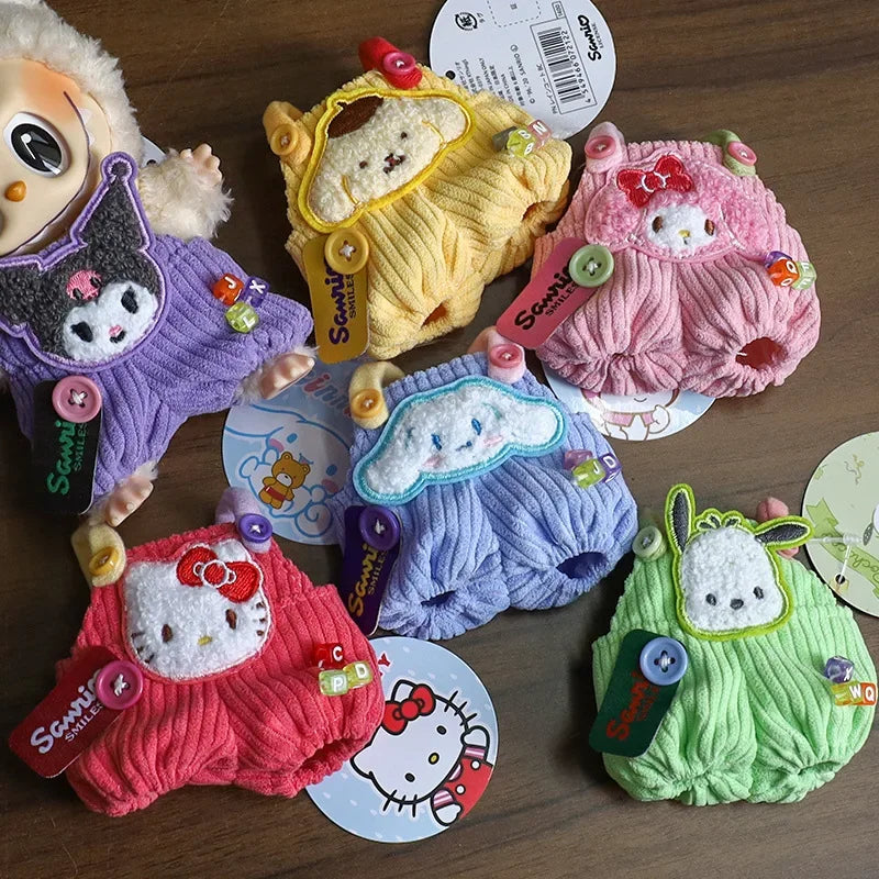 Hot Sanrio For Labubu Series Clothing V1 V2 V3 Toys Cartoon Cute Kuromi Melody Pendant Clothing Doll Fashion Accessories Gift