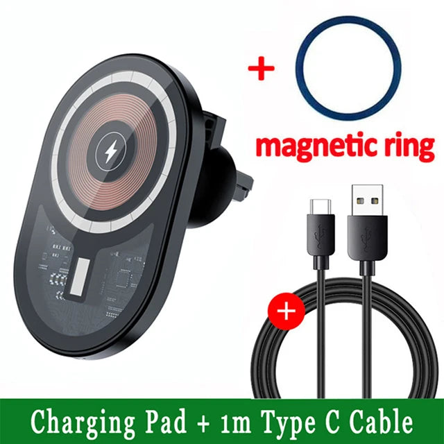 Magnetic Wireless Charger Car Air Vent Mount Phone Holder Stand Fast Charging Station For iPhone 13 14 15 16 17 Pro Max macsafe