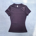 Summer Short Sleeve Yoga Top Women Workout Gym Crop Top Slim Fit