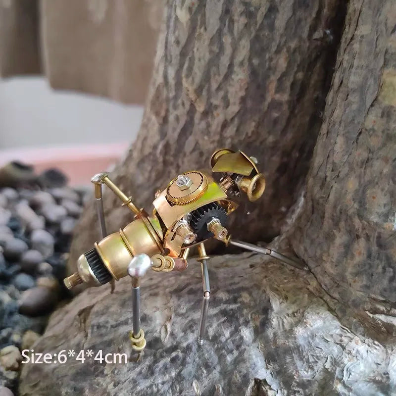 Steampunk mechanical insect big pocket insect model handmade metal creative crafts ornament personalized gift
